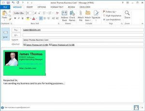 How to Create Business Card in Microsoft Outlook and Send by Email