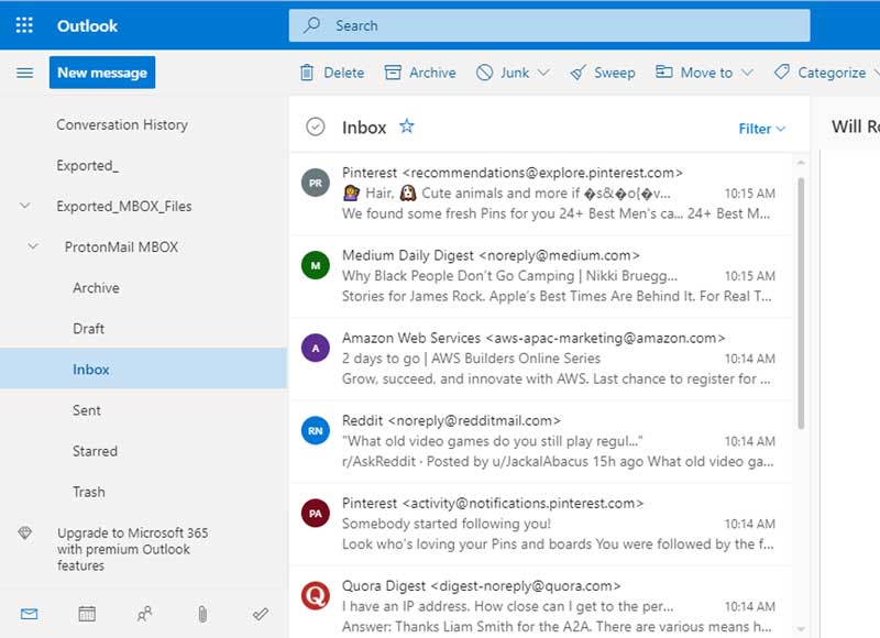 Migrate Emails from ProtonMail to Office 365 Directly with Attachments