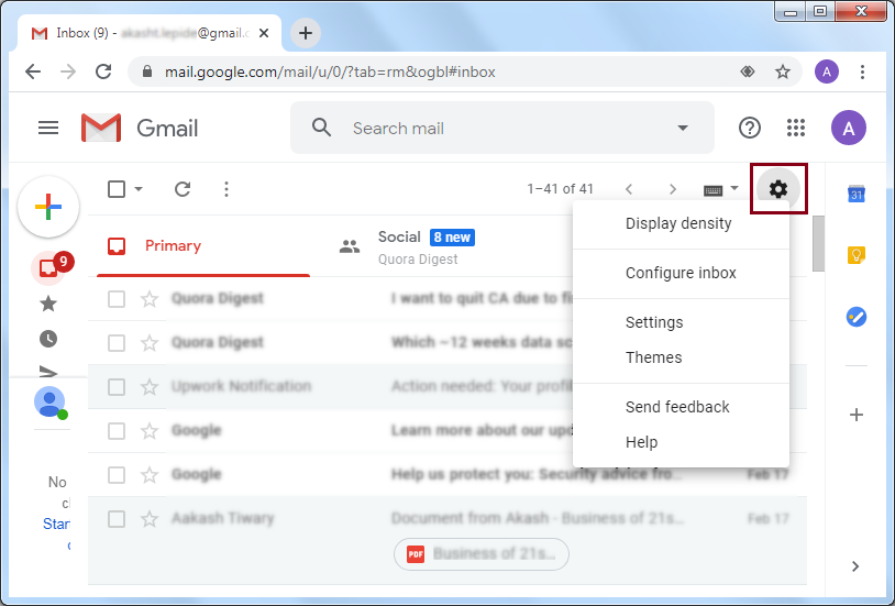 what are the correct outlook email settings for gmail