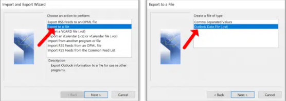 select pst to import into apple mail