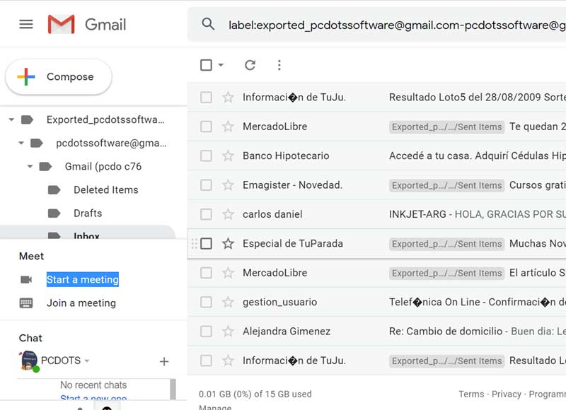 use live mail for gmail