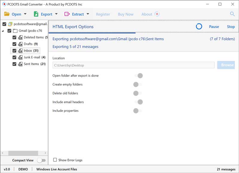 Windows Live Mail to HTML Converter to Export Windows Mail to HTML Web